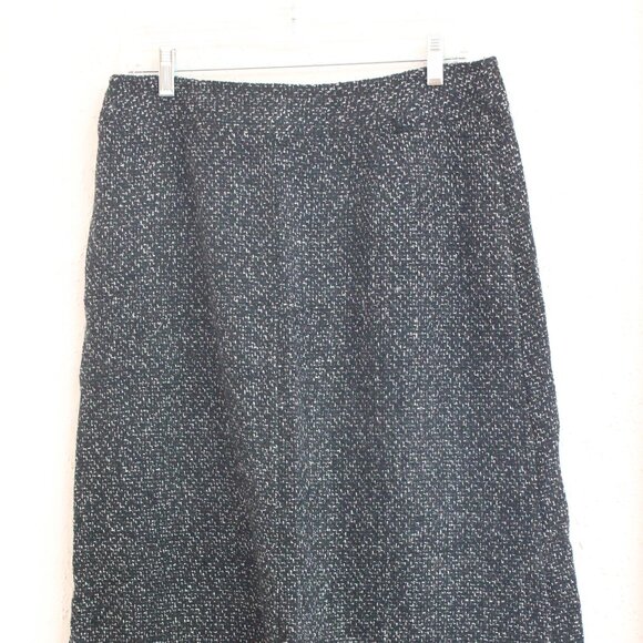 #394 Chico's Black Grey Speckled Dressy Skirt Size 2 (12) - Picture 3 of 10